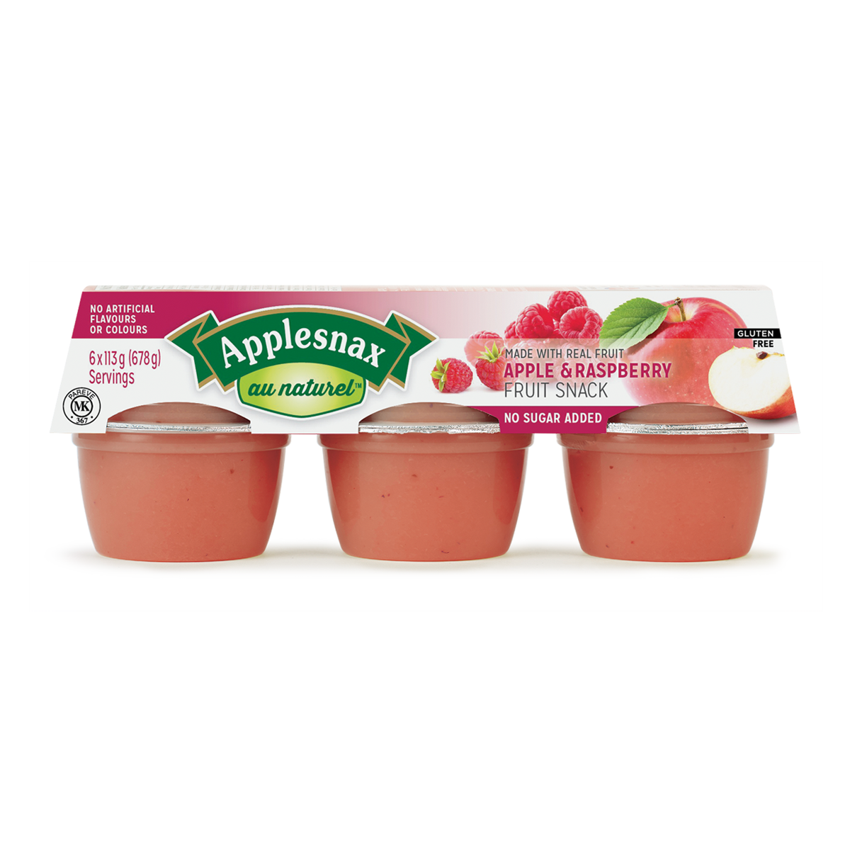 Applesnax Au Naturel Apple & Raspberry Cups
