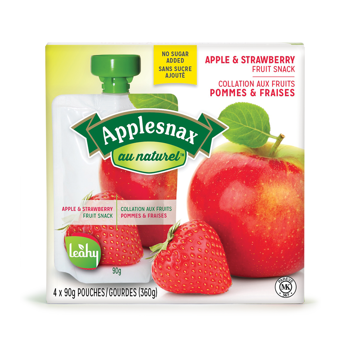 Boite 4 Pouch Au Nat Fraise