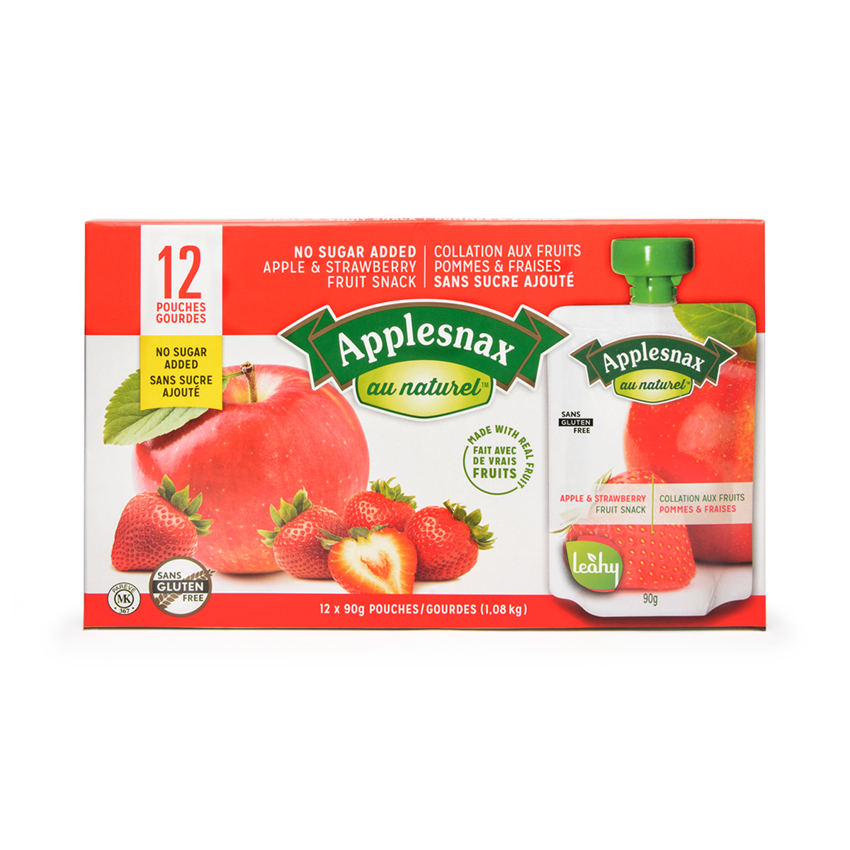 Au Naturel 12pouches Pomme fraise