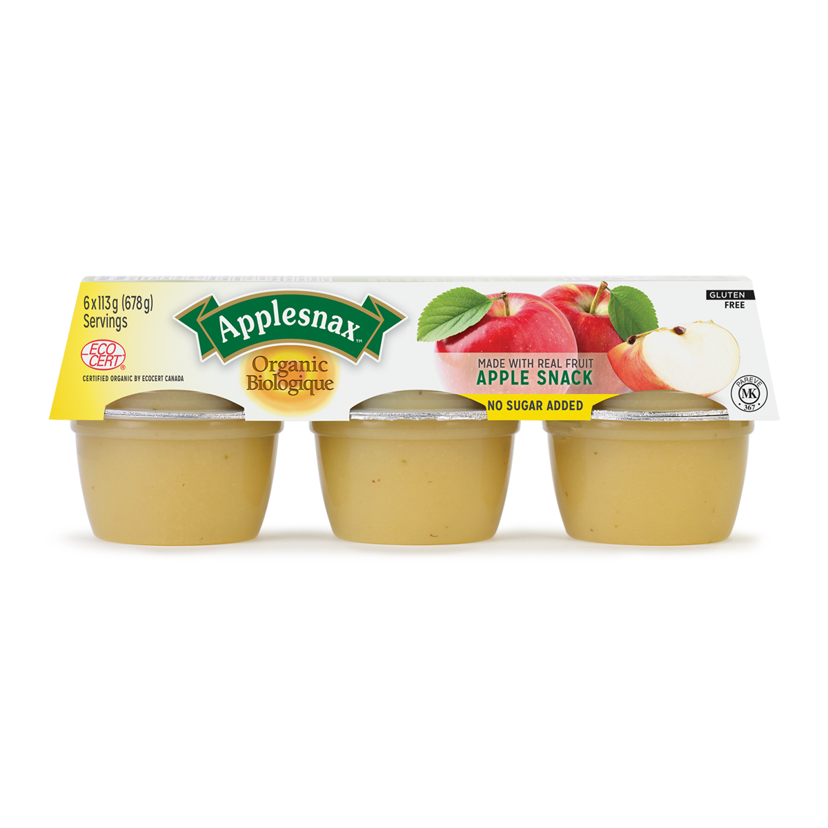 Applesnax Organic Apple Cups